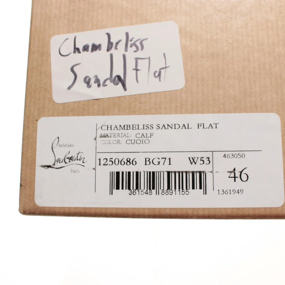 Christian Louboutin NWB Chambeliss Sandals Size 46 (US 13) in Brown Leather